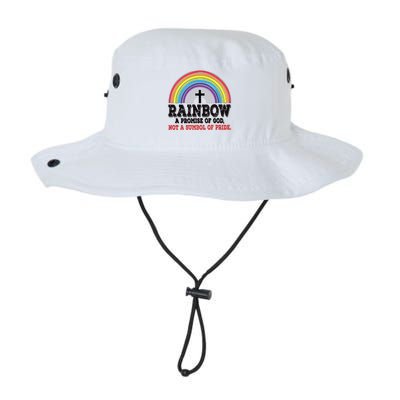 Rainbow A Promise Of God Not A Symbol Of Pride With Cross Legacy Cool Fit Booney Bucket Hat