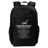 Rc Airplane Pilot Flyer Aviation Lover Aircraft Enthusiast Backpack