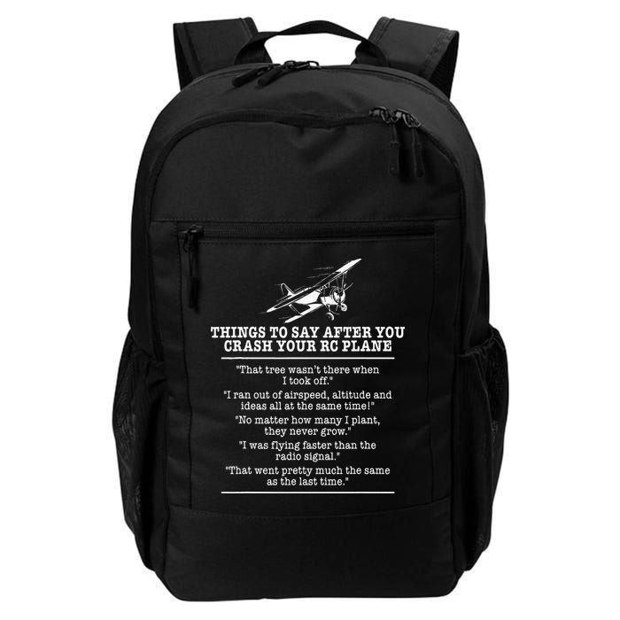 Rc Airplane Pilot Flyer Aviation Lover Aircraft Enthusiast Backpack