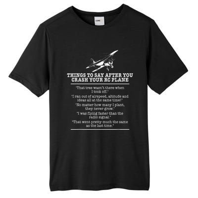 Rc Airplane Pilot Flyer Aviation Lover Aircraft Enthusiast Tall Fusion ChromaSoft Performance T-Shirt