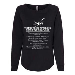 Rc Airplane Pilot Flyer Aviation Lover Aircraft Enthusiast Womens California Wash Sweatshirt