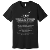 Rc Airplane Pilot Flyer Aviation Lover Aircraft Enthusiast Premium T-Shirt