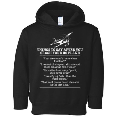 Rc Airplane Pilot Flyer Aviation Lover Aircraft Enthusiast Toddler Hoodie