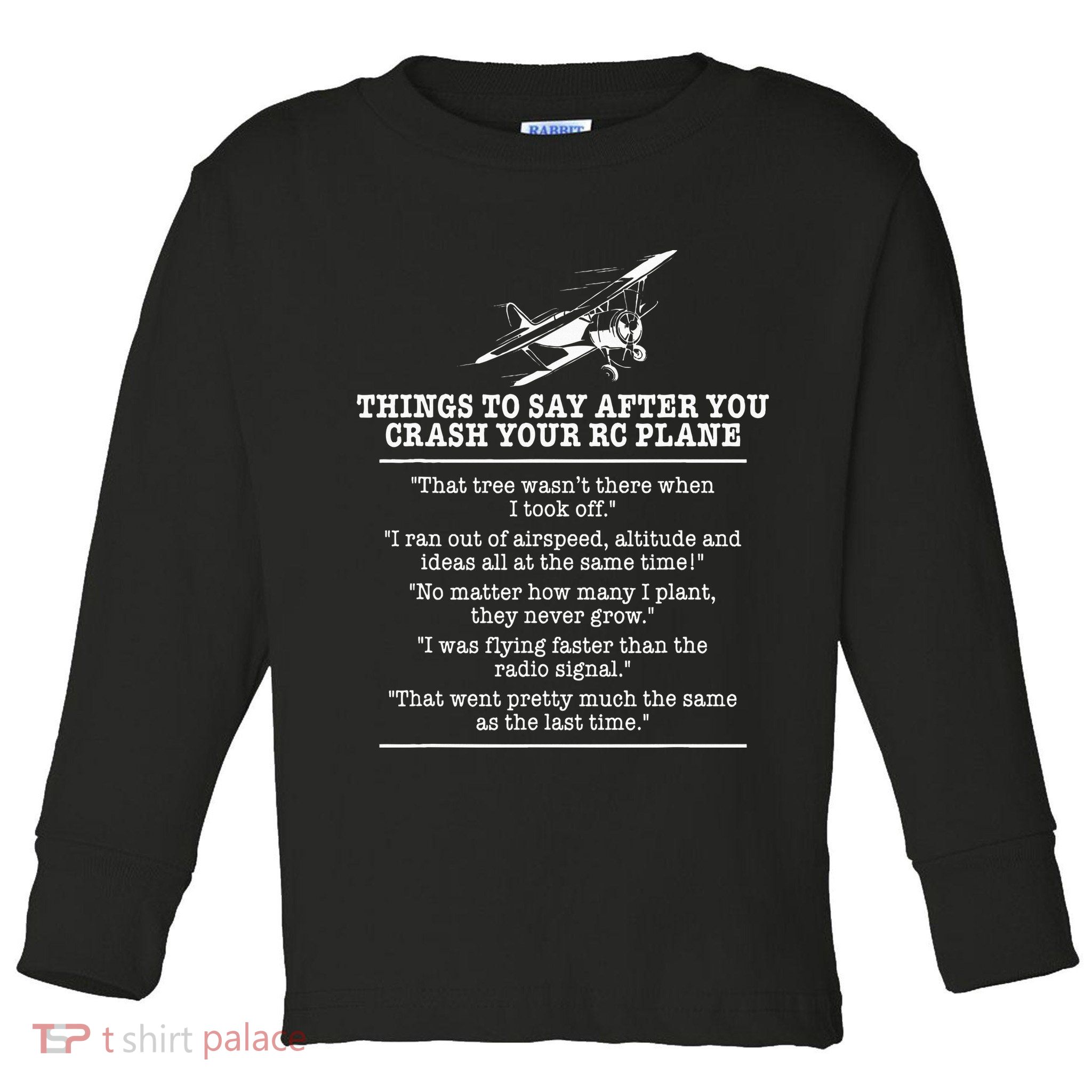 Rc Airplane Pilot Flyer Aviation Lover Aircraft Enthusiast Toddler Long Sleeve Shirt
