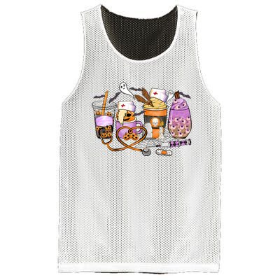 Retro Autumn Pumpkin Fall Nurse Life Thanksgiving Nurse Mesh Reversible Basketball Jersey Tank