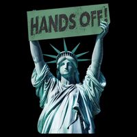 Resist And Protest  Hands Off Statue Of Liberty Drawstring Bag