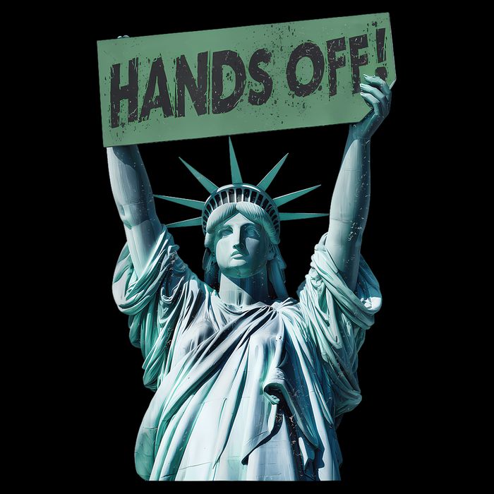 Resist And Protest  Hands Off Statue Of Liberty Drawstring Bag