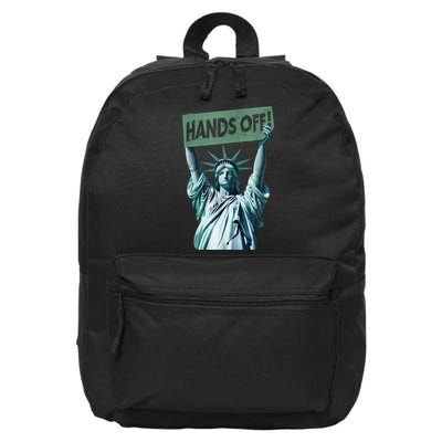 Resist And Protest  Hands Off Statue Of Liberty 16 in Basic Backpack