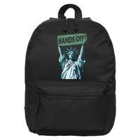 Resist And Protest  Hands Off Statue Of Liberty 16 in Basic Backpack