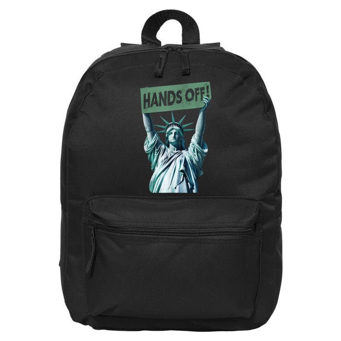 Resist And Protest  Hands Off Statue Of Liberty 16 in Basic Backpack