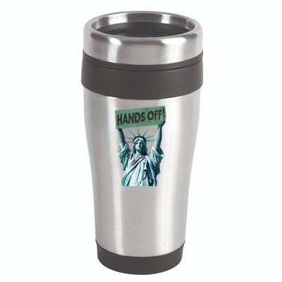Resist And Protest  Hands Off Statue Of Liberty 16oz Travel Tumbler