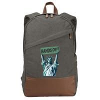 Resist And Protest  Hands Off Statue Of Liberty Cotton Canvas Backpack