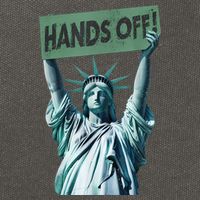 Resist And Protest  Hands Off Statue Of Liberty Cotton Canvas Backpack