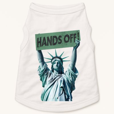 Resist And Protest  Hands Off Statue Of Liberty Doggie Tank