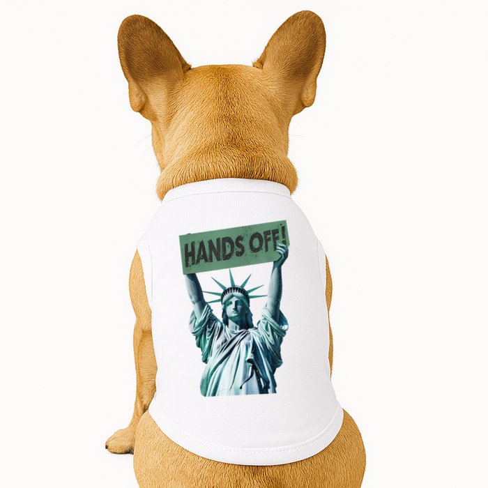 Resist And Protest  Hands Off Statue Of Liberty Doggie Tank
