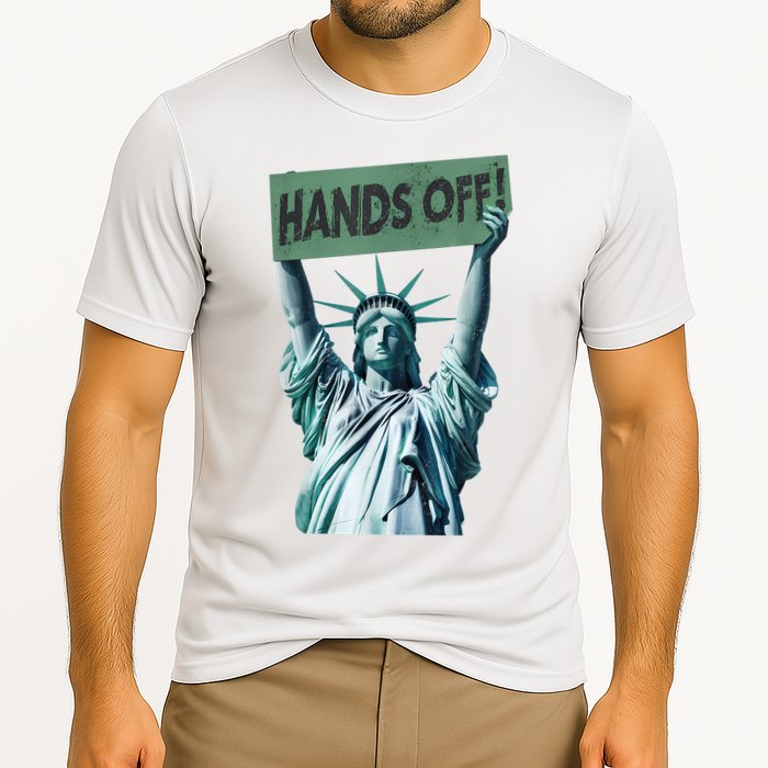 Resist And Protest  Hands Off Statue Of Liberty Cooling Performance Crew T-Shirt