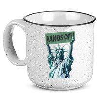 Resist And Protest  Hands Off Statue Of Liberty 15oz Campfire Ceramic Mug