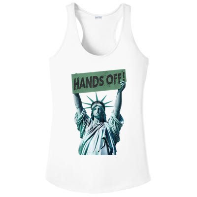 Resist And Protest  Hands Off Statue Of Liberty Ladies PosiCharge Competitor Racerback Tank