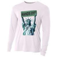 Resist And Protest  Hands Off Statue Of Liberty Cooling Performance Long Sleeve Crew