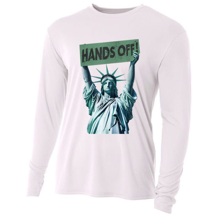 Resist And Protest  Hands Off Statue Of Liberty Cooling Performance Long Sleeve Crew