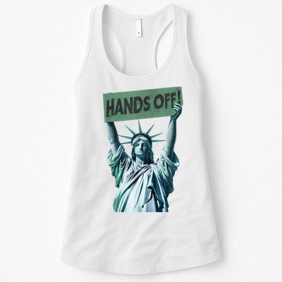 Resist And Protest  Hands Off Statue Of Liberty Womens Tank Top