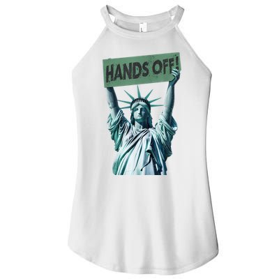 Resist And Protest  Hands Off Statue Of Liberty Women's Perfect Tri Rocker Tank