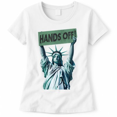 Resist And Protest  Hands Off Statue Of Liberty Womens T-Shirt