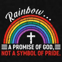 Rainbow A Promise Of God Not A Symbol Of Pride Ladies PosiCharge Tri-Blend Wicking Tank