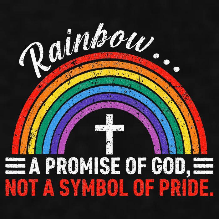 Rainbow A Promise Of God Not A Symbol Of Pride Ladies PosiCharge Tri-Blend Wicking Tank