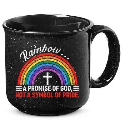 Rainbow A Promise Of God Not A Symbol Of Pride 15oz Campfire Ceramic Mug