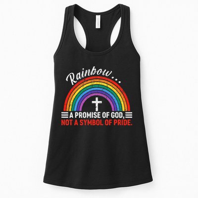 Rainbow A Promise Of God Not A Symbol Of Pride Womens Tank Top