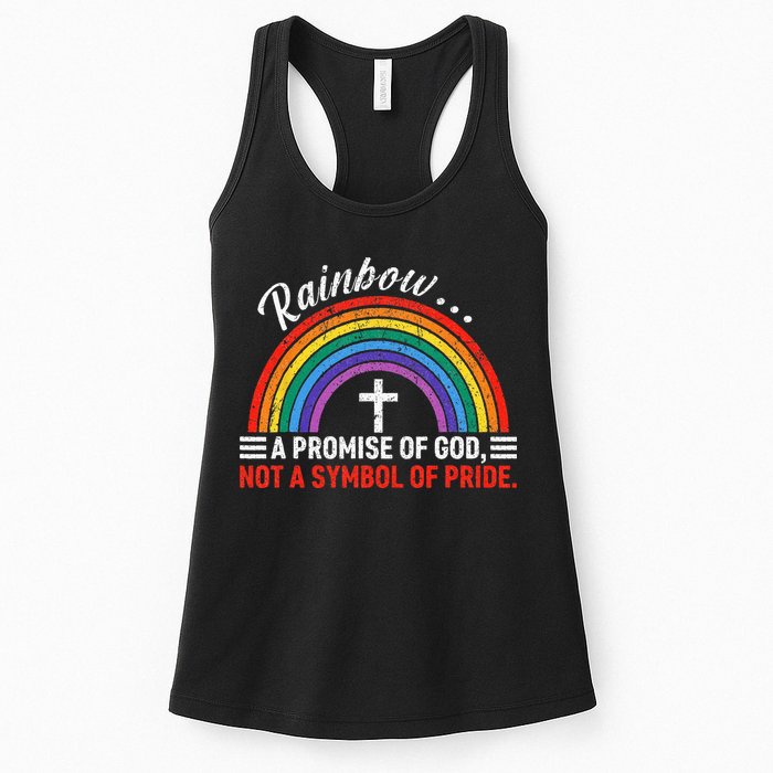 Rainbow A Promise Of God Not A Symbol Of Pride Womens Tank Top