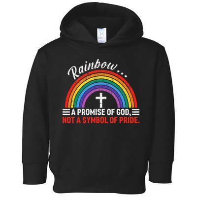 Rainbow A Promise Of God Not A Symbol Of Pride Toddler Hoodie