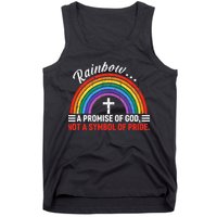 Rainbow A Promise Of God Not A Symbol Of Pride Tank Top