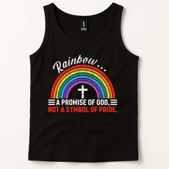 Rainbow A Promise Of God Not A Symbol Of Pride Tank Top
