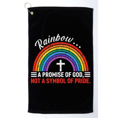 Rainbow A Promise Of God Not A Symbol Of Pride Golf Towel