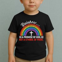 Rainbow A Promise Of God Not A Symbol Of Pride Toddler T-Shirt