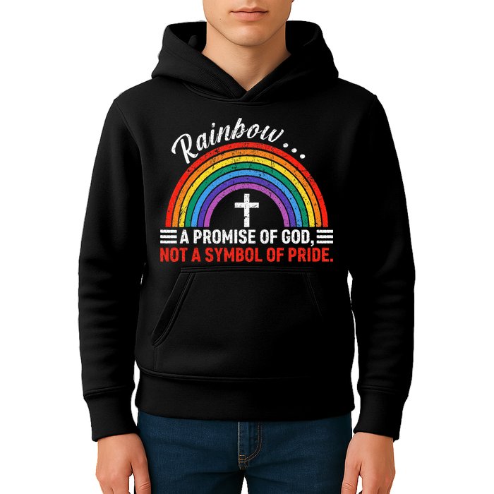 Rainbow A Promise Of God Not A Symbol Of Pride Kids Hoodie