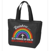 Rainbow A Promise Of God Not A Symbol Of Pride Zip Tote Bag