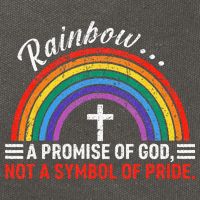 Rainbow A Promise Of God Not A Symbol Of Pride Cotton Canvas Backpack