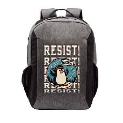 RESIST Angry Penguin Resisting Trade War Tariffs And Cuts Vector Backpack