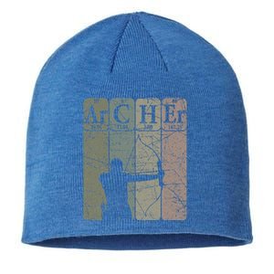 Retro Archer Periodic Table Elements Bow Hunting Archery Sustainable Beanie