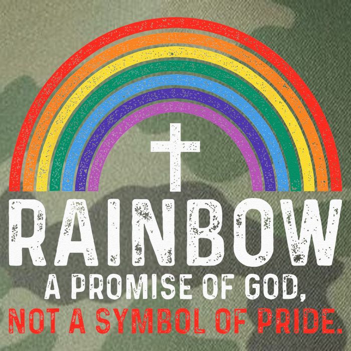 Rainbow A Promise Of God Not A Symbol Of Pride Legacy Tie Dye Trucker Hat
