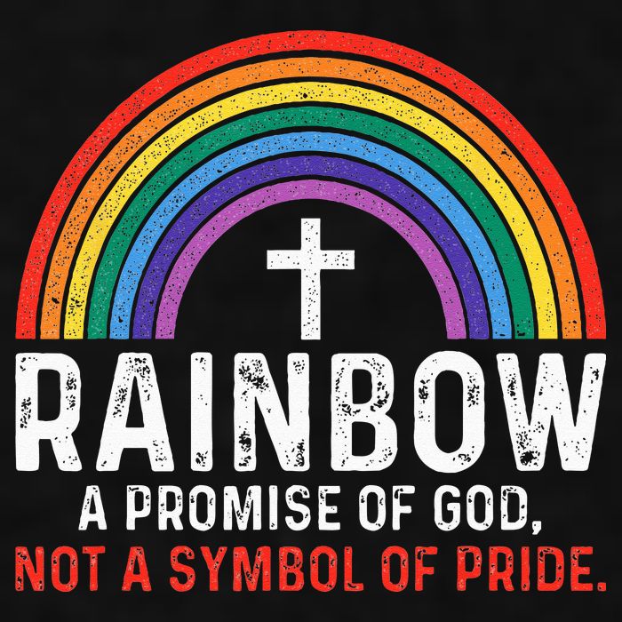 Rainbow A Promise Of God Not A Symbol Of Pride Ladies PosiCharge Tri-Blend Wicking Tank