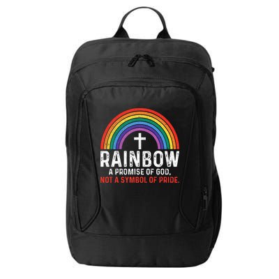 Rainbow A Promise Of God Not A Symbol Of Pride City Backpack