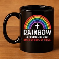 Rainbow A Promise Of God Not A Symbol Of Pride 11oz C Handle Ceramic Mug