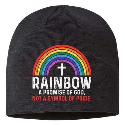Rainbow A Promise Of God Not A Symbol Of Pride Sustainable Beanie