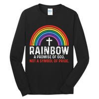 Rainbow A Promise Of God Not A Symbol Of Pride Tall Long Sleeve T-Shirt