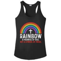 Rainbow A Promise Of God Not A Symbol Of Pride Ladies PosiCharge Competitor Racerback Tank