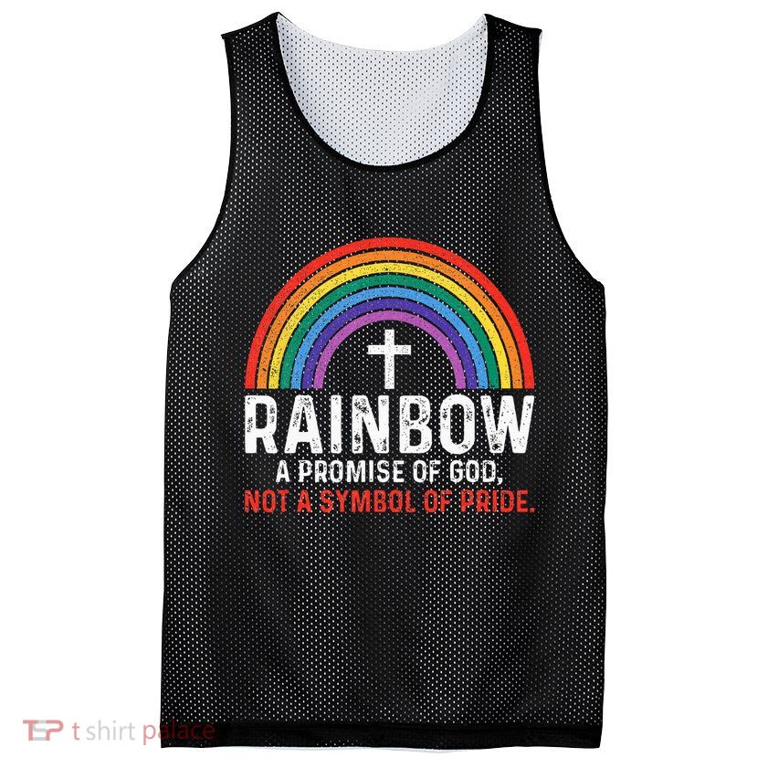 Rainbow A Promise Of God Not A Symbol Of Pride Mesh Reversible Basketball Jersey Tank